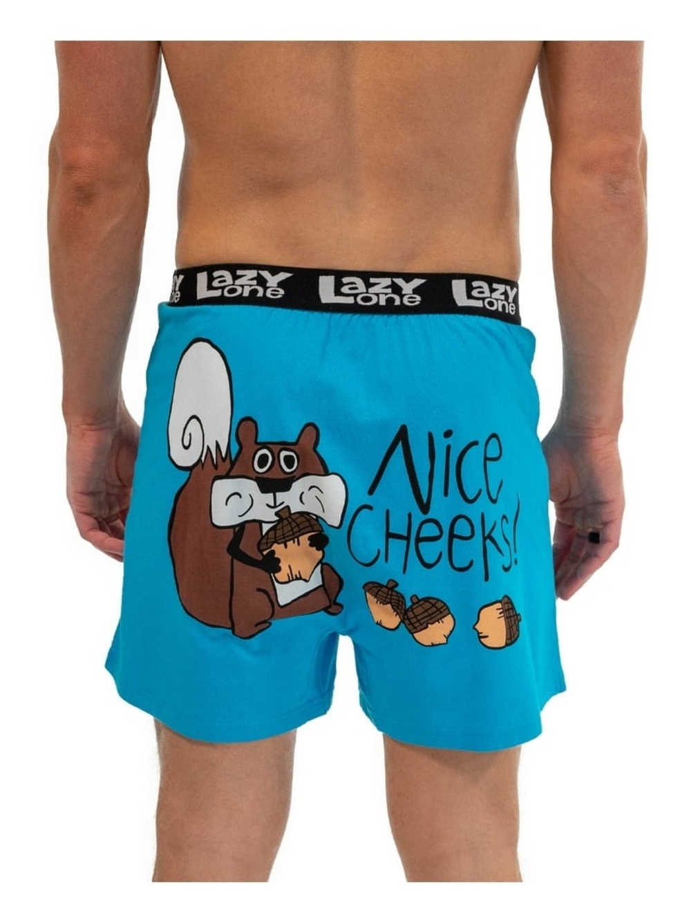 LAZY ONE Lagoon Blue 'Nice Cheeks' Squirrel Boxers XXL